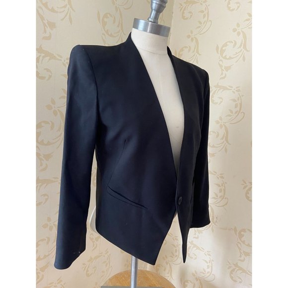 Helmut Lang Beautiful Black Asymmetric Jacket Ladies Size 6 - Picture 4 of 5
